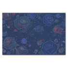 Ghost Roses Sapphire Blue Tissue Paper