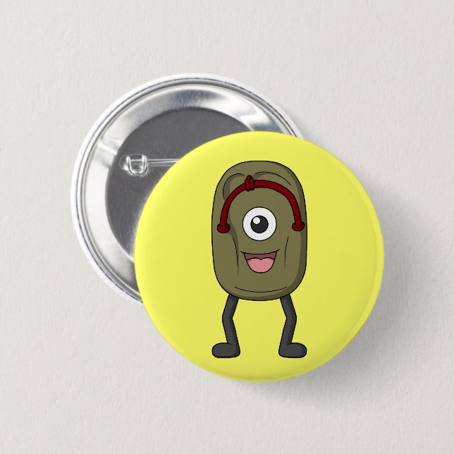 Ghost Sandal Bake-zori | Japanese Yokai Pinback Button (Front & Back)