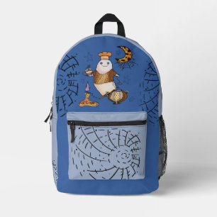 ghost scientist printed backpack