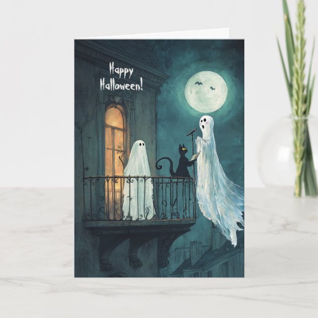 Ghost Serenade Letterpress Thank You Card (Front)
