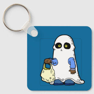 Ghost Sheet Trick Or Treat Costume Keychain