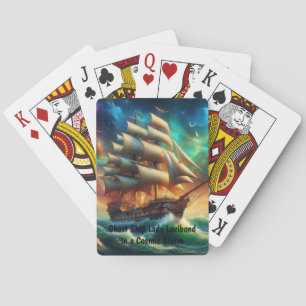 Ghost Ship Lady Lovibond in a Cosmic Storm Poker Cards