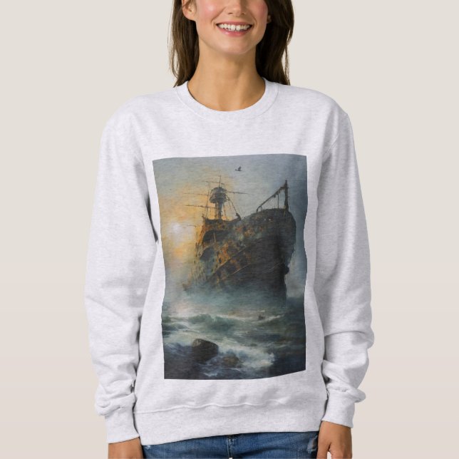Ghost ship, pirate ship, sweatshirt (Front)