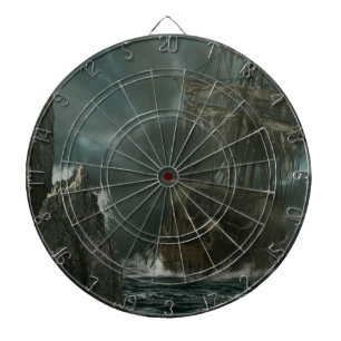 ghost ship with skull dart board