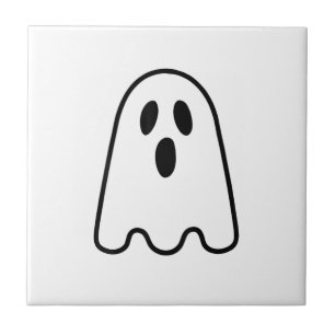 Ghost Shirt Adult Kids Men Women Silly Ghost Face Ceramic Tile