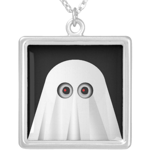 Ghost Silver Plated Necklace (Front)