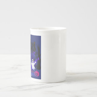 Ghost Singing Contest in Haunted Forest Graveyard Bone China Mug