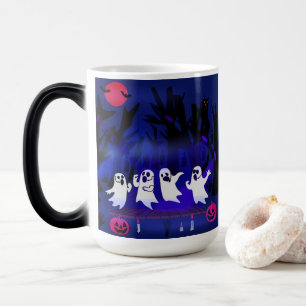Ghost Singing Contest in Haunted Forest Graveyard Color Morph Mug