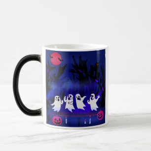 Ghost Singing Contest in Haunted Forest Graveyard Color Morph Mug