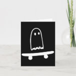 Ghost Skateboard Lazy Halloween Costume Fun Skateb Card