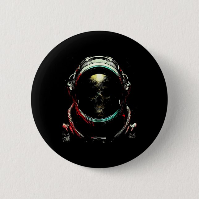 Ghost Skeleton - Spooky Skull Halloween Costume  Button (Front)