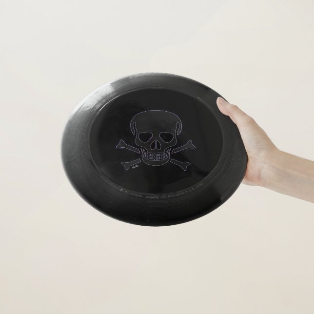 Ghost Skull black Frisbee (In Hand)