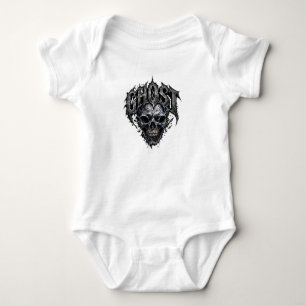 Ghost Skull Gothic Graphic Baby Bodysuit