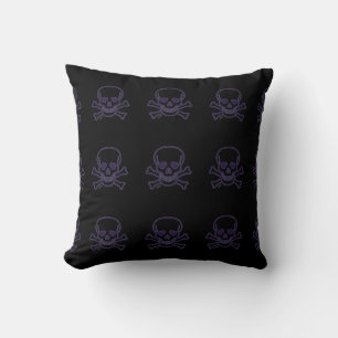Ghost Skull throw pillow many skulls