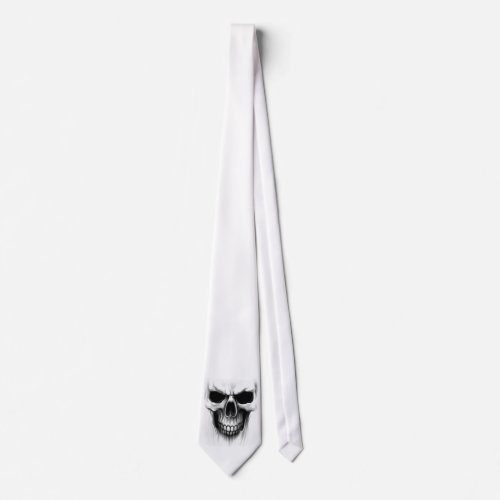 Ghost skull tie
