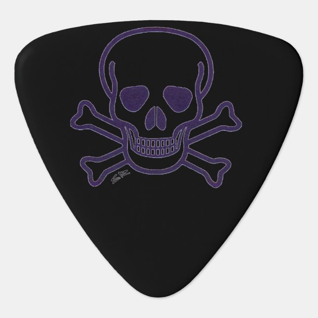 Ghost Skull triangle guitar pick (Front)