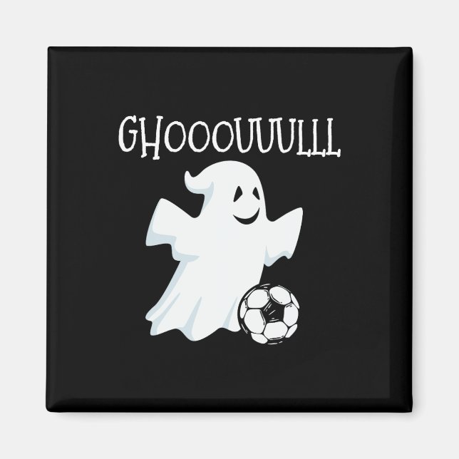 Ghost Soccer Halloween  Magnet (Front)