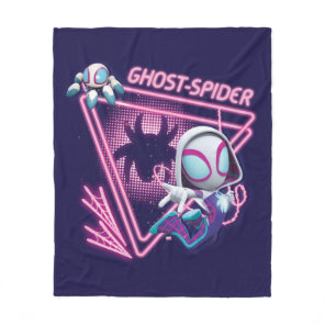 Ghost-Spider and TWIRL-E Glow Webs Glow Fleece Blanket