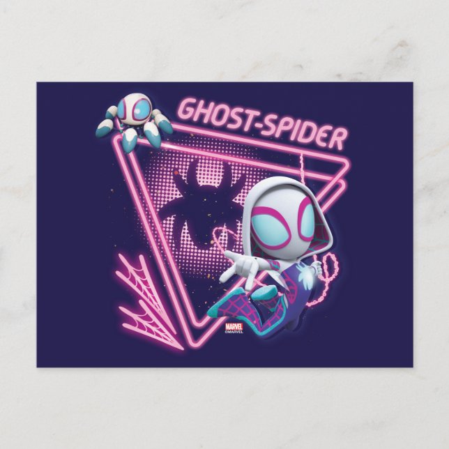 Ghost-Spider and TWIRL-E Glow Webs Glow Postcard (Front)