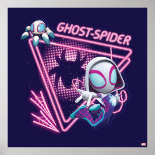 Ghost-Spider and TWIRL-E Glow Webs Glow Poster