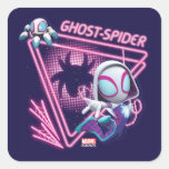 Ghost-Spider and TWIRL-E Glow Webs Glow Square Sti Sticker