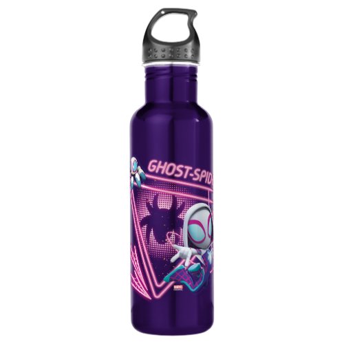 Ghost_Spider and TWIRL_E Glow Webs Glow Stainless Steel Water Bottle