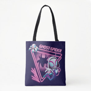 Ghost-Spider and TWIRL-E Glow Webs Glow Tote Bag