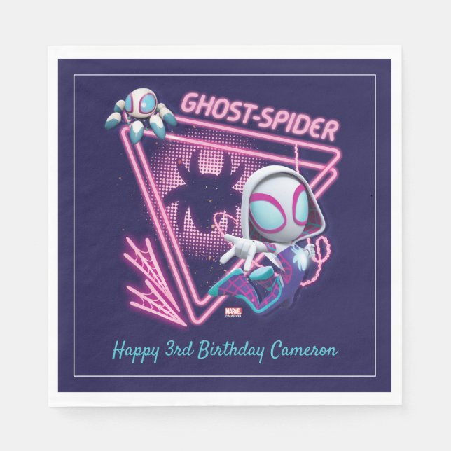 Ghost Spider | Birthday Girl Napkins (Front)