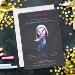 Ghost Spider | Chalkboard Birthday Invitation<br><div class="desc">Invite all your family and friends to your child's Spidey themed Birthday with these awesome chalkboard Birthday invites. Personalize by adding all your party details!</div>