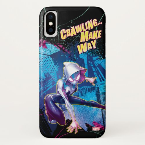 Ghost_Spider Crawling Make Way iPhone X Case