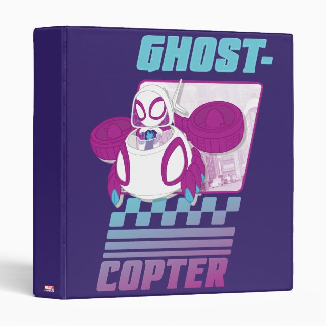 Ghost-Spider Flying Her Ghost-Copter 3 Ring Binder (Front/Spine)