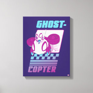 Ghost-Spider Flying Her Ghost-Copter Canvas Print