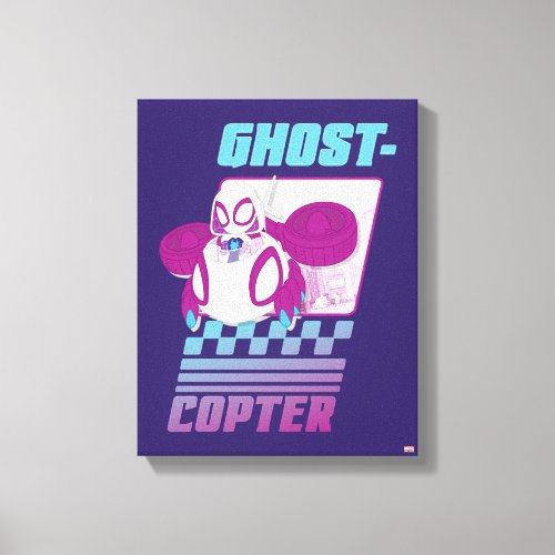 Ghost_Spider Flying Her Ghost_Copter Canvas Print