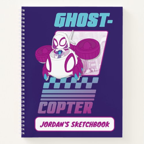Ghost_Spider Flying Her Ghost_Copter Drawing Notebook