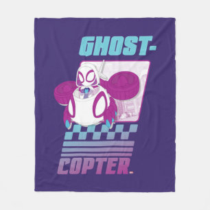 Ghost-Spider Flying Her Ghost-Copter Fleece Blanke