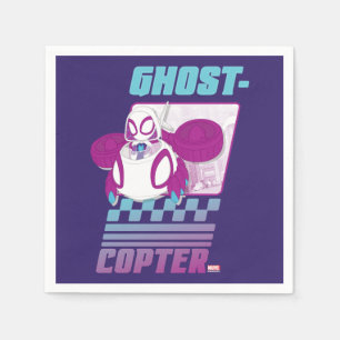 Ghost-Spider Flying Her Ghost-Copter Napkins