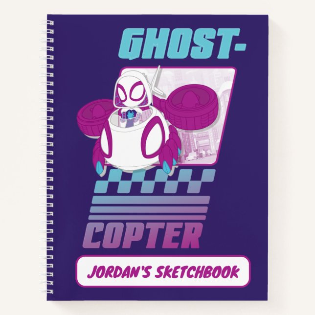 Ghost-Spider Flying Her Ghost-Copter Notebook (Front)