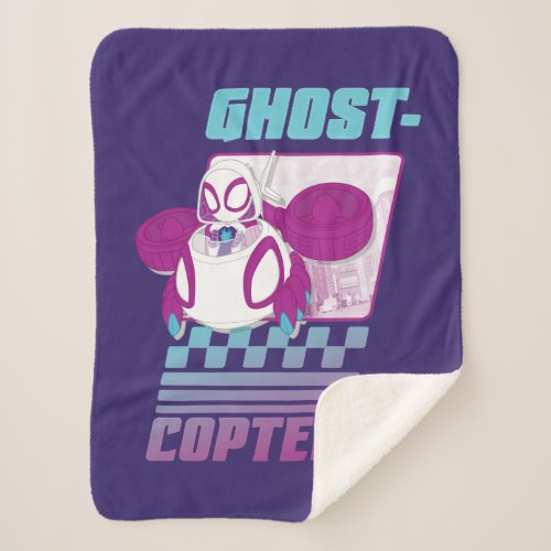 Ghost_Spider Flying Her Ghost_Copter Sherpa Blanket