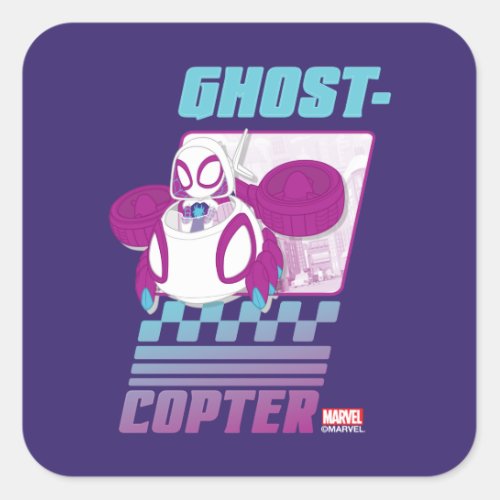 Ghost_Spider Flying Her Ghost_Copter Square Sticker