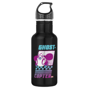 Ghost-Spider Flying Her Ghost-Copter Stainless Steel Water Bottle