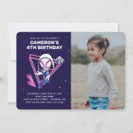 Ghost Spider   Girl's Birthday Photo Invitation
