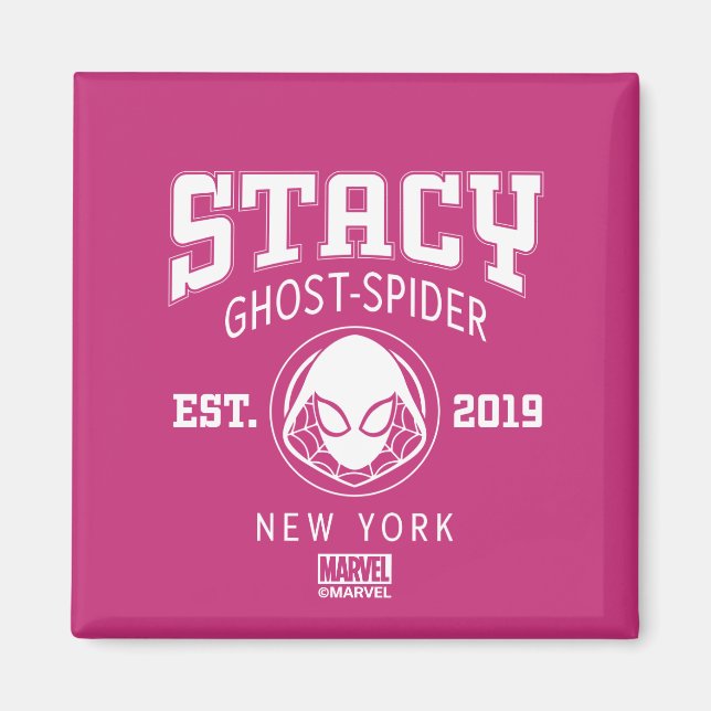 Ghost-Spider Gwen Stacy Collegiate Logo Magnet (Front)