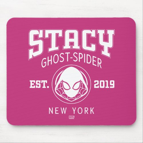 Ghost_Spider Gwen Stacy Collegiate Logo Mouse Pad
