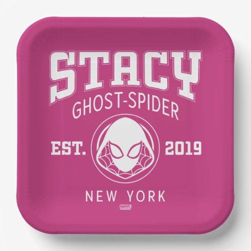 Ghost_Spider Gwen Stacy Collegiate Logo Paper Plates
