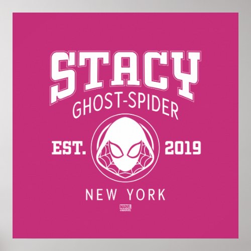 Ghost_Spider Gwen Stacy Collegiate Logo Poster