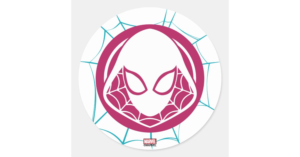 Ghost-Spider Icon Classic Round Sticker | Zazzle