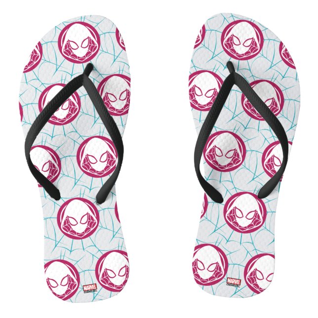 Ghost-Spider Icon Flip Flops (Footbed)