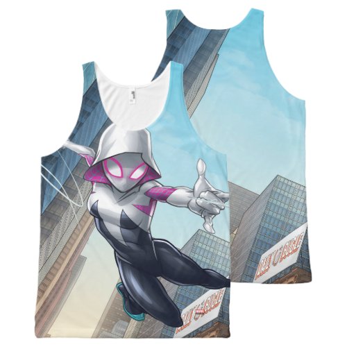 Ghost_Spider Web Slinging Through City All_Over_Print Tank Top