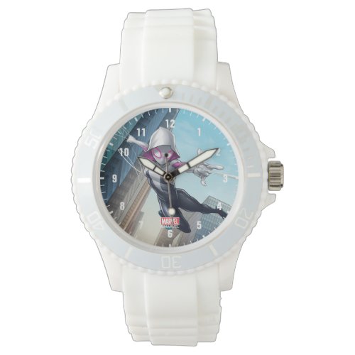 Ghost-Spider Web Slinging Through City Wrist Watch