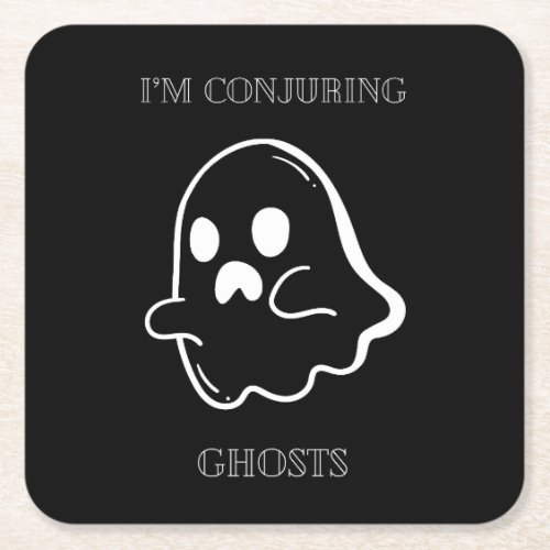 Ghost Square Paper Coaster